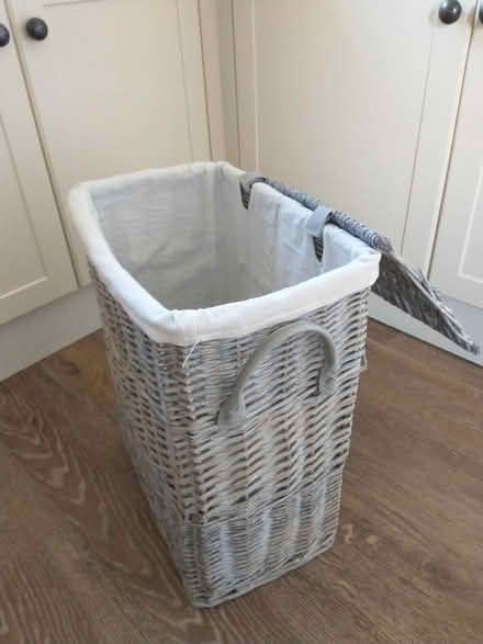 Photo of free Lined wicker laundry basket (Blaydon NE21) #1