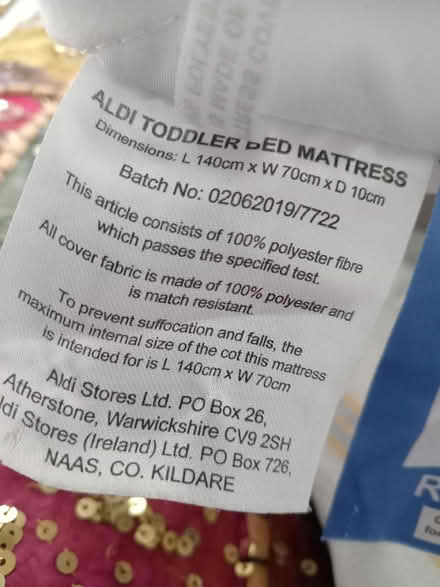 Photo of free Toddler/Cotbed mattress (Lower Morden SM4) #2