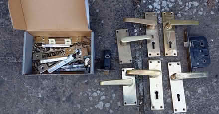 Photo of free Brass plated door handles &fittings (Southampton) #1