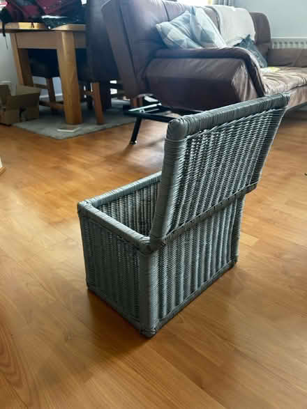Photo of free Blue-Grey Wicker Basket (Sandyford NE2) #1