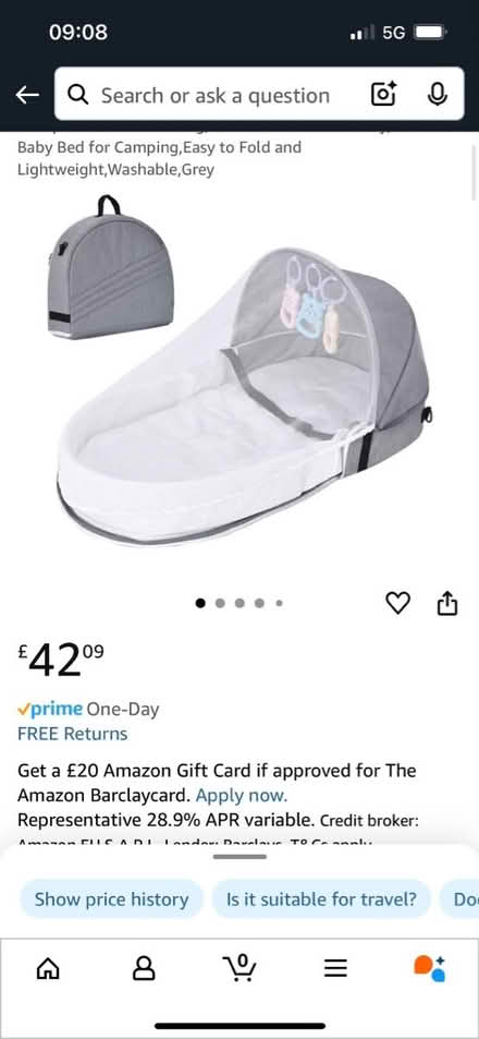 Photo of free Baby travel bassinet (Wood Green N8) #1