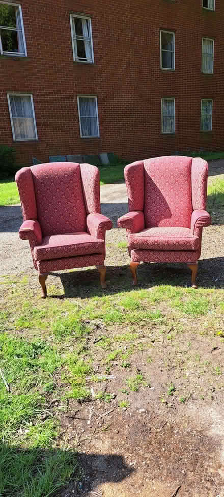 Photo of free Two high-backed arm chairs (Stanstead Abbotts SG12) #1
