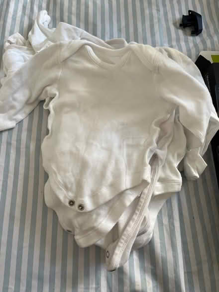 Photo of free White baby vests 0-3mo (Wood Green N8) #1