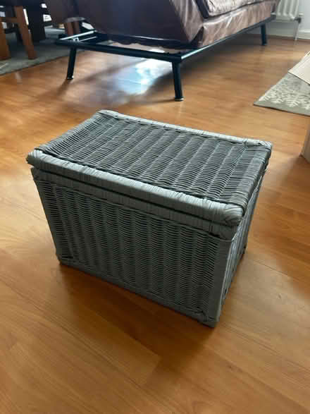 Photo of free Blue-Grey Wicker Basket (Sandyford NE2) #3