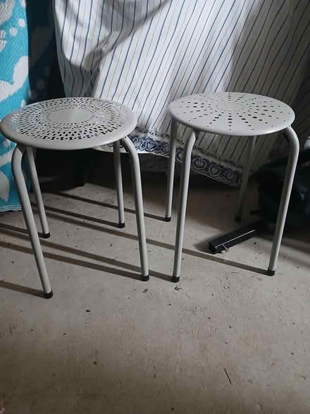 Photo of free Two stacking metal stools (Off of LaGrange and 159th) #1