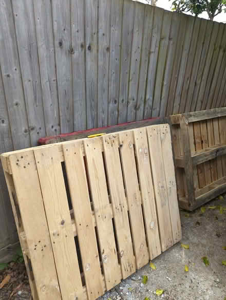 Photo of free Four Wooden Pallets (Gidea Park, RM2) #1