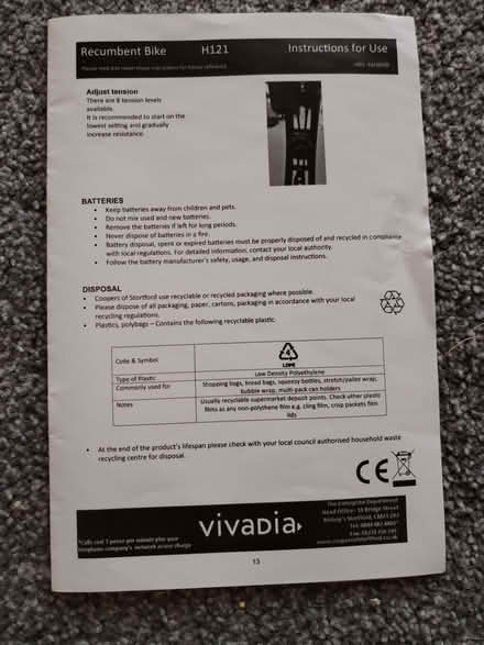 Photo of free Recumbent exercise bike (Belmont BL7) #2