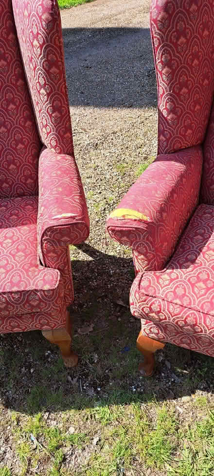 Photo of free Two high-backed arm chairs (Stanstead Abbotts SG12) #2