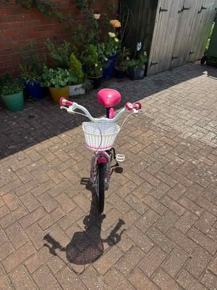 Photo of free Pink and white bike, 16 in wheels (Kelvedon CO5) #1