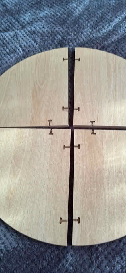 Photo of free Wooden corner shelves (Hitchin Ninesprings area) #2