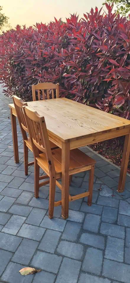 Photo of free Wooden Table and chairs (CO16) #1