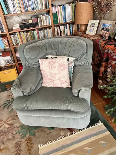 Photo of free 3 seater sofa and 2 armchairs - grey-blue colour (Torbrex FK8) #3