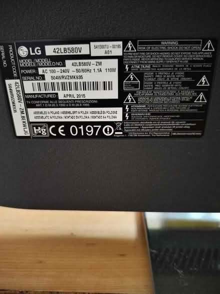 Photo of free LG 42" TV with remote control (Urmston) #4