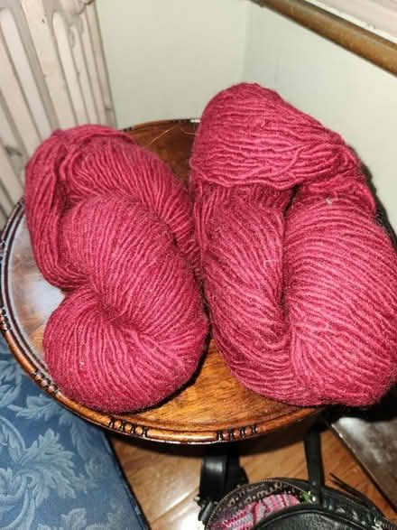 Photo of free Two LARGE skeins red worsted wool (Capitol Hill, DC) #1