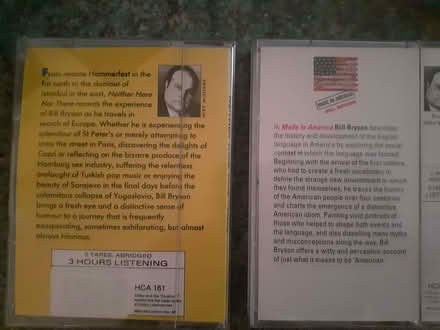 Photo of free x2 Bill Bryson audio cassettes (Surrey Heath GU15) #2