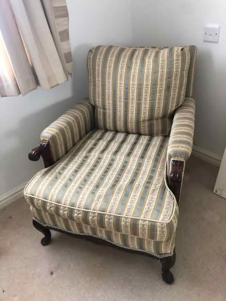Photo of free Antique Striped armchair (Hayling Island) #1