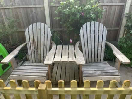 Photo of free Twin Wooden Garden Set (Park Street, St Albans AL2) #1
