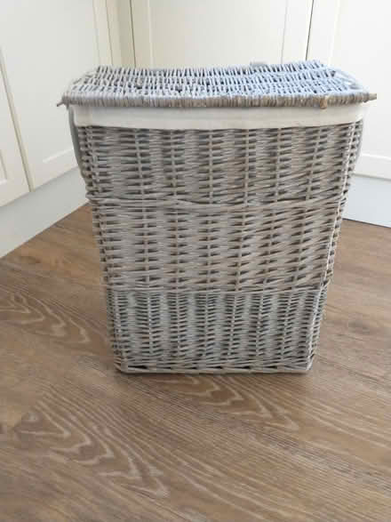 Photo of free Lined wicker laundry basket (Blaydon NE21) #2