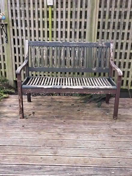 Photo of free Wooden garden bench (Shelfield WS4) #1
