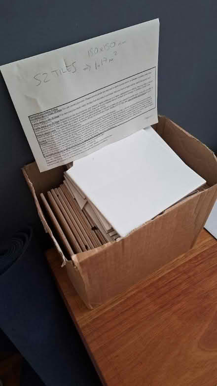 Photo of free White wall tiles 1 box (Kite Area CB1) #1