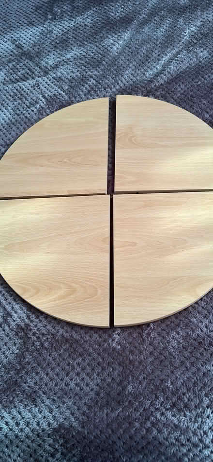 Photo of free Wooden corner shelves (Hitchin Ninesprings area) #3