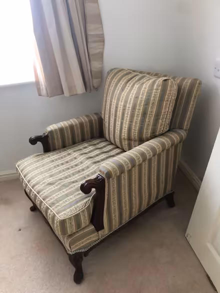 Photo of free Antique Striped armchair (Hayling Island) #2