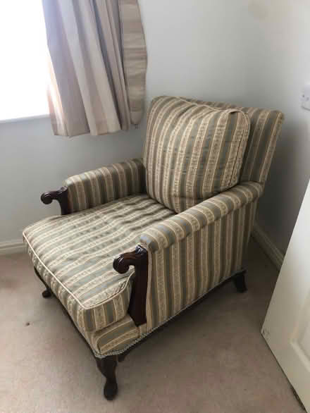 Photo of free Antique Striped armchair (Hayling Island) #2