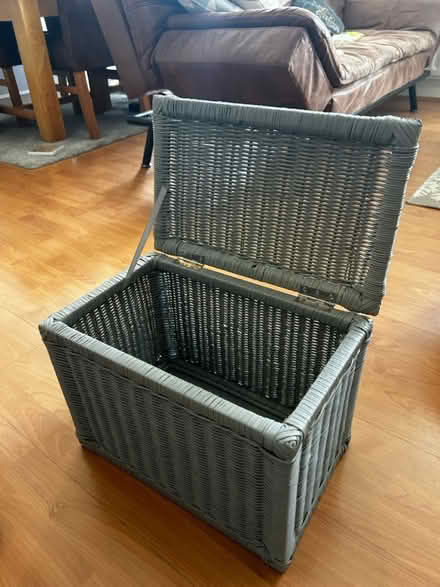 Photo of free Blue-Grey Wicker Basket (Sandyford NE2) #2