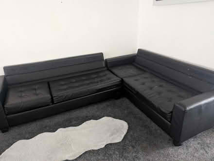 Photo of free L shape leather couch (Beckton E6 5) #4