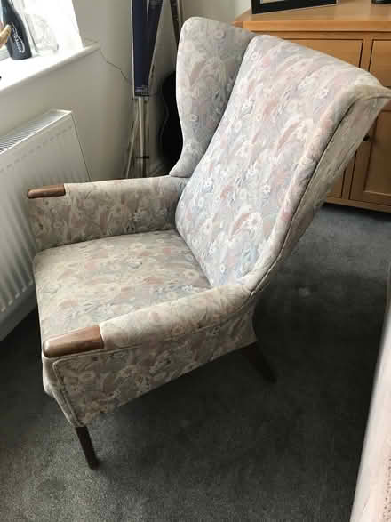 Photo of free Wing back upholstered armchair (Pr4 2WA) #2