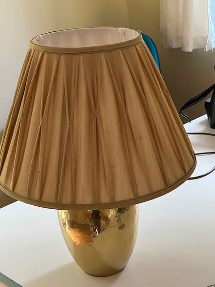 Photo of free Brass lamp with shade (Garvestone NR9) #1