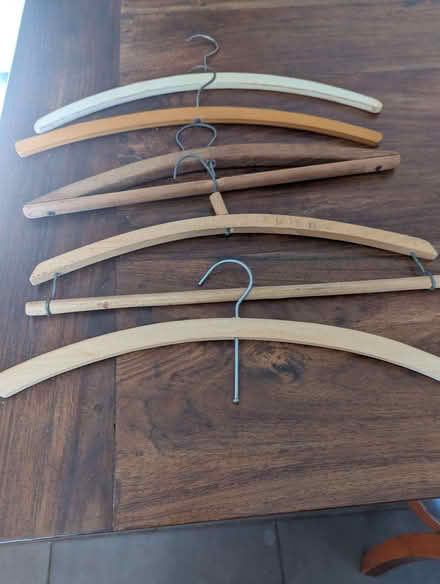 Photo of free Old fashioned wooden coat hangers (Berkhamsted HP4) #1