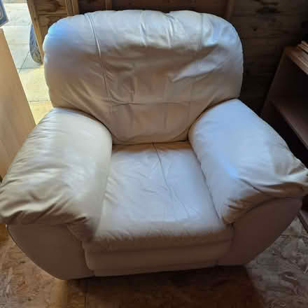 Photo of free Leather Armchair (Cream) (Meppershall SG17) #1