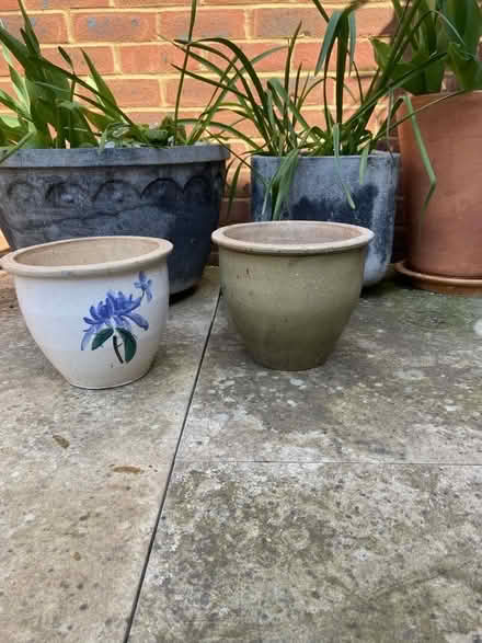 Photo of free 2 small plant pots (Stoke Hammond MK17) #1