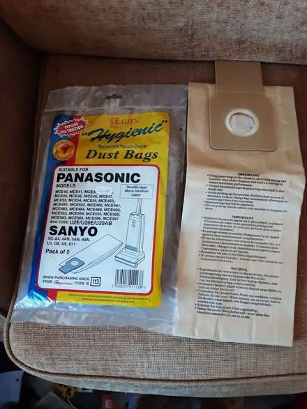 Photo of free Vacuum Cleaner Bags for Panasonic in Whitchurch (Stockwood Ward BS14) #1