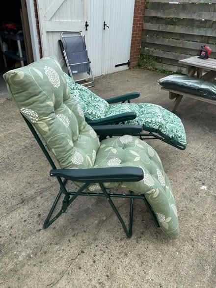 Photo of free 2 folding garden chairs (Marden TN12 9) #1