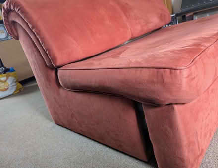Photo of free Red suede sofa bed (Littledale S9) #4