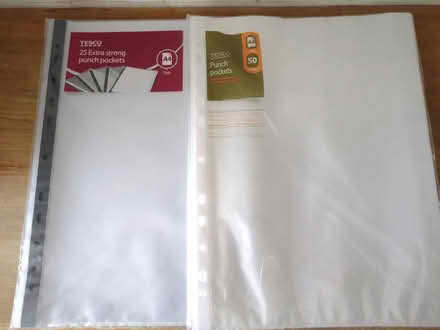 Photo of free Punch hole sleeves for ring binder (Twickenham TW2) #1