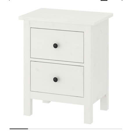 Photo of White bedroom table Ikea Hermes with 2 drawers (Little Herberts GL53) #2