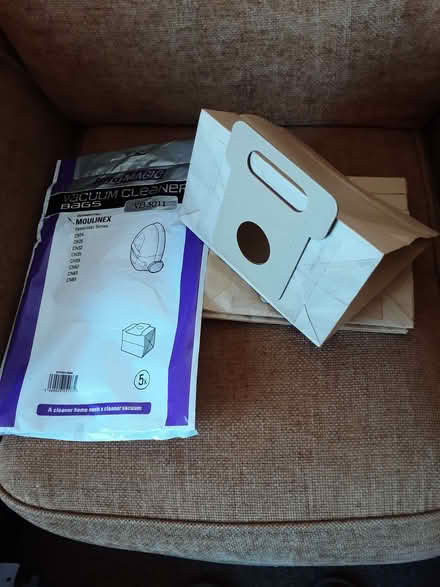 Photo of free Vacuum Cleaner Bags (5) for Moulinex in Whitchurch (Stockwood Ward BS14) #1