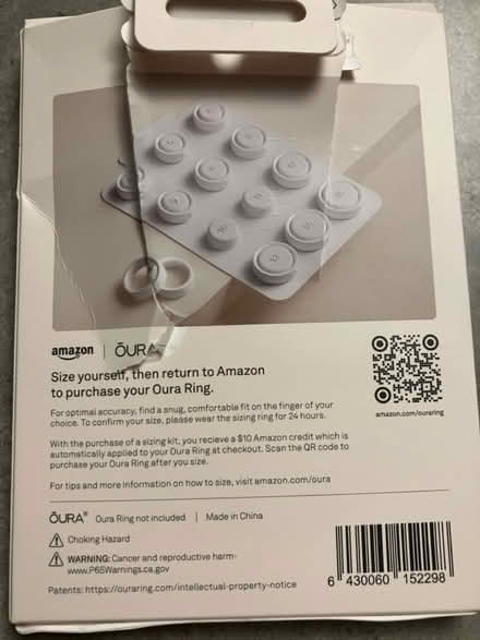 Photo of free Oura ring sizing kit (Rockville) #1