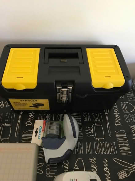 Photo of free Mason jars, stationery equipment, shelves, small tool box (Whitehaven CA28) #1