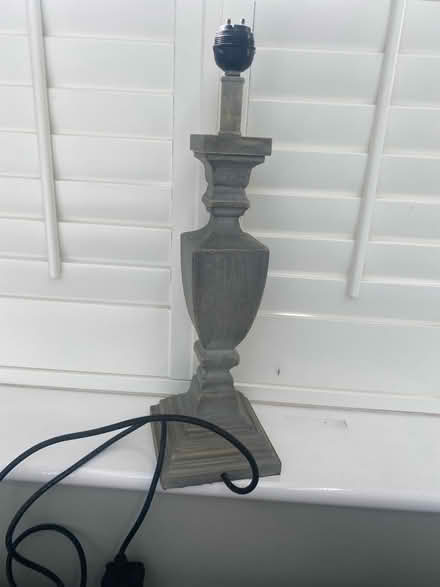 Photo of free Grey lamp base (Forest green) #1