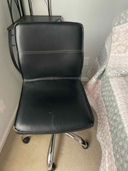 Photo of free Black swivel armless desk chair (South Raleigh) #2