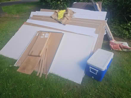 Photo of free 5/8 & 1/2 in sheetrock (37 Schram dr, Hogan's corner) #1