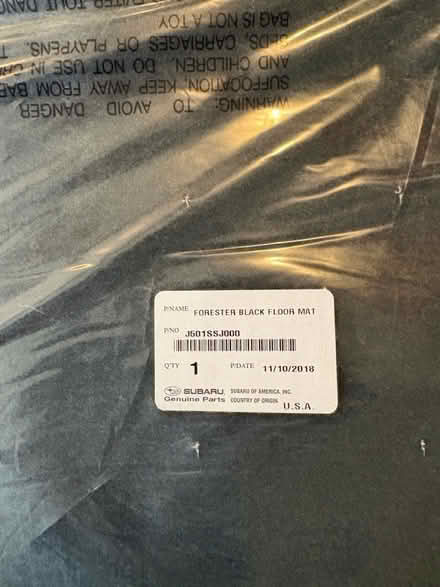 Photo of free Forester Black Carpet Floor Mats (putnam valley) #1