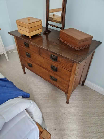 Photo of free Small oak chest of drawers. (Upper Weston) #1