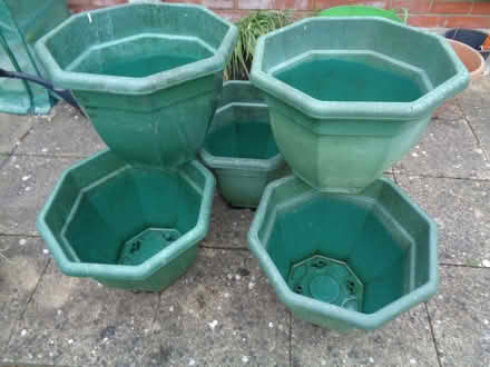 Photo of free Five large garden pots (CO15) #1