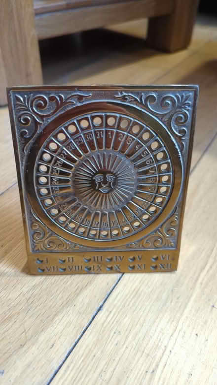 Photo of free Beautiful brass perpetual calendar (norbiton KT2) #1