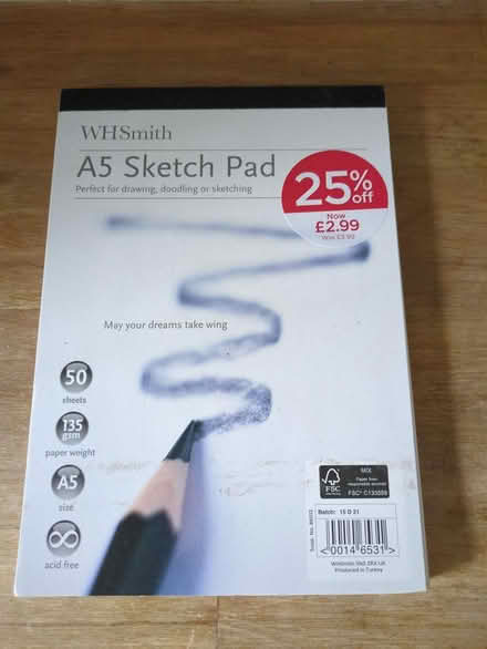 Photo of free A5 sketch pad (Twickenham TW2) #1